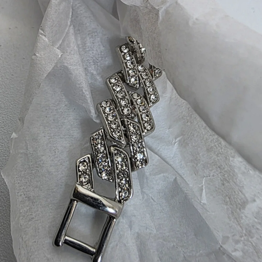 NEW Men's‎ Invicta Elements Stack Mode Iced Out Pendant & 21.65 in Chain Silver